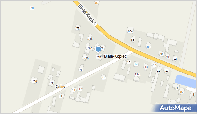 Biała-Kopiec, Biała-Kopiec, 76b, mapa Biała-Kopiec