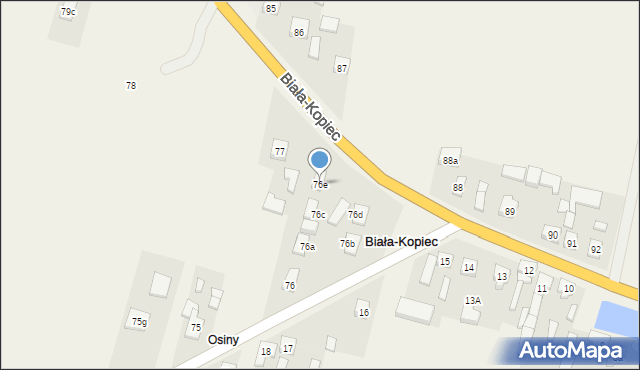 Biała-Kopiec, Biała-Kopiec, 76e, mapa Biała-Kopiec