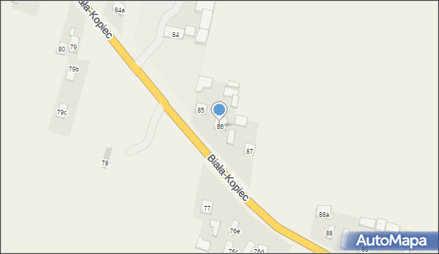 Biała-Kopiec, Biała-Kopiec, 86, mapa Biała-Kopiec