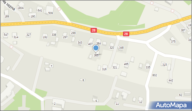 Biała Niżna, Biała Niżna, 365, mapa Biała Niżna