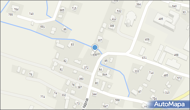 Biała Niżna, Biała Niżna, 630, mapa Biała Niżna