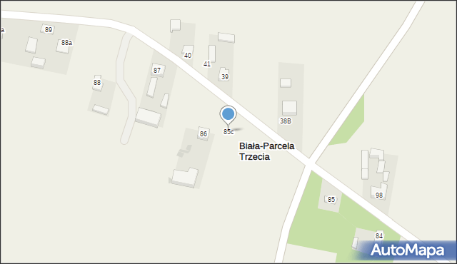 Biała-Parcela, Biała-Parcela, 85c, mapa Biała-Parcela