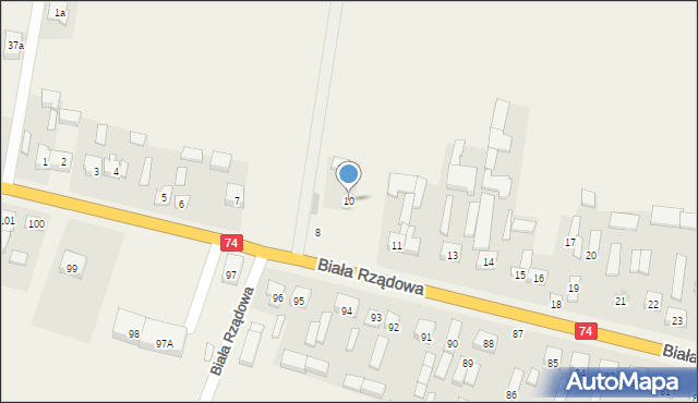 Biała Rządowa, Biała Rządowa, 10, mapa Biała Rządowa