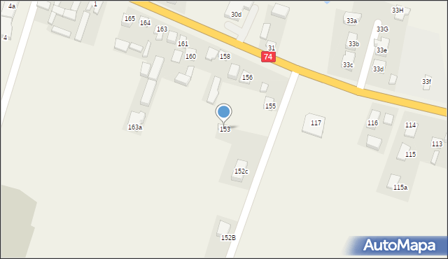 Biała Rządowa, Biała Rządowa, 153, mapa Biała Rządowa