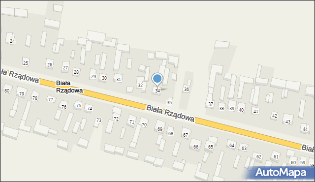 Biała Rządowa, Biała Rządowa, 34, mapa Biała Rządowa