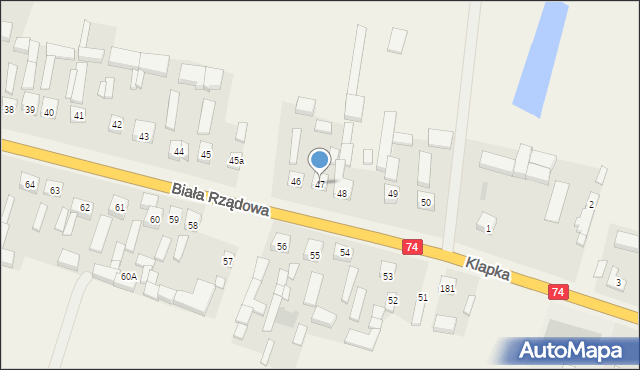 Biała Rządowa, Biała Rządowa, 47, mapa Biała Rządowa