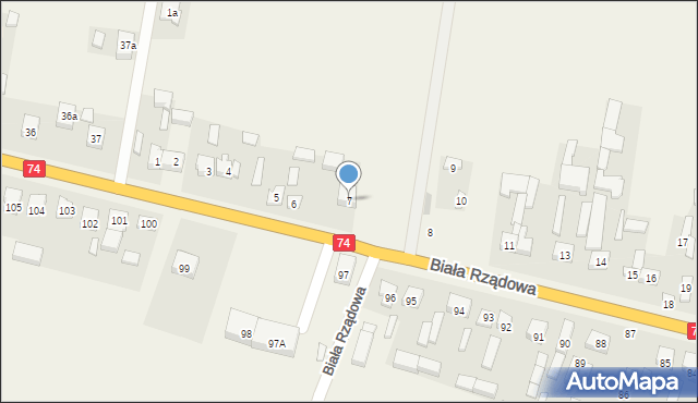 Biała Rządowa, Biała Rządowa, 7, mapa Biała Rządowa