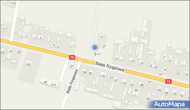 Biała Rządowa, Biała Rządowa, 8, mapa Biała Rządowa