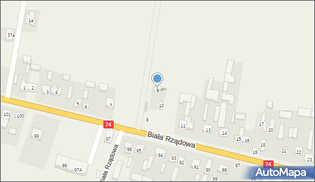 Biała Rządowa, Biała Rządowa, 9, mapa Biała Rządowa