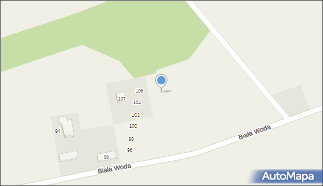Biała Woda, Biała Woda, 105, mapa Biała Woda