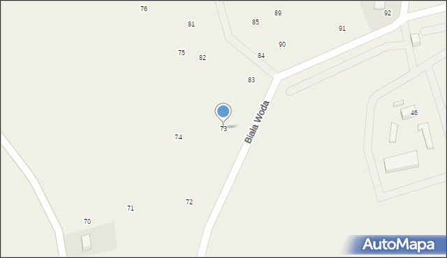 Biała Woda, Biała Woda, 73, mapa Biała Woda