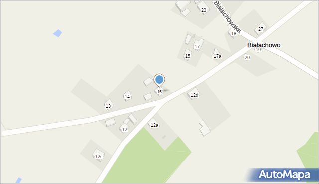 Białachowo, Białachowo, 16, mapa Białachowo