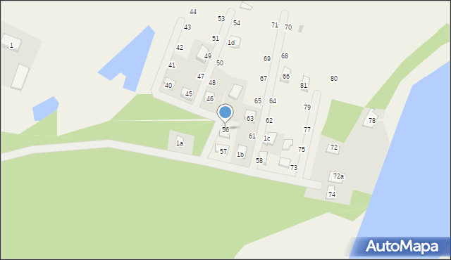 Białachowo, Białachowo, 56, mapa Białachowo