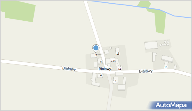 Białawy Małe, Białawy, 5, mapa Białawy Małe