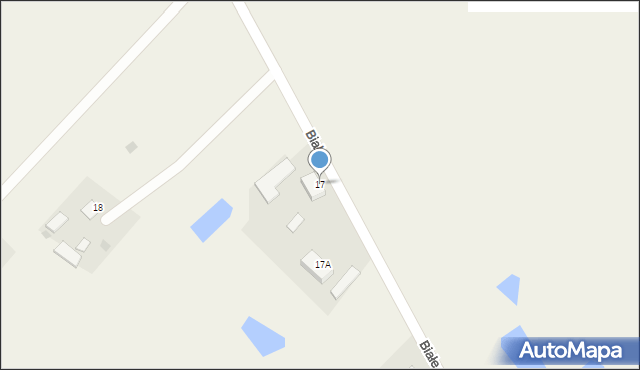 Białe, Białe, 17, mapa Białe