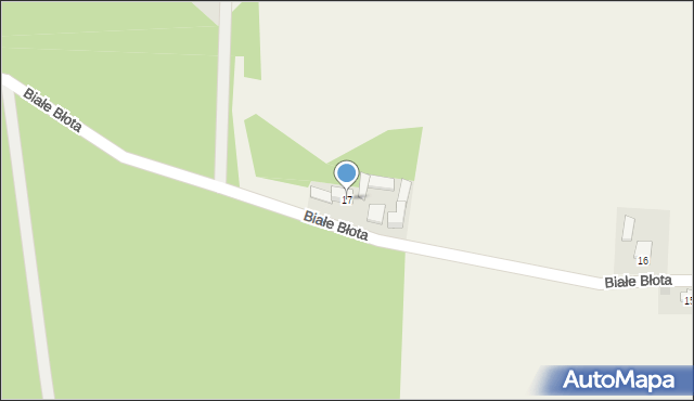 Białe Błota, Białe Błota, 17, mapa Białe Błota