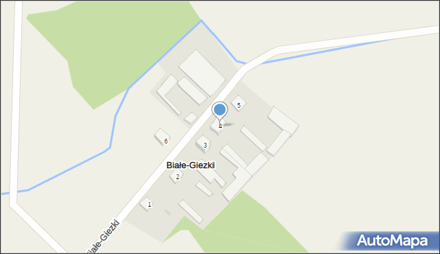 Białe-Giezki, Białe-Giezki, 4, mapa Białe-Giezki