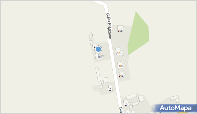 Białe Piątkowo, Białe Piątkowo, 11a, mapa Białe Piątkowo