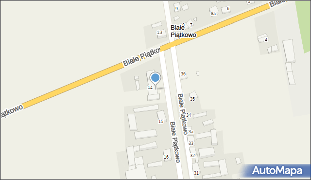 Białe Piątkowo, Białe Piątkowo, 14a, mapa Białe Piątkowo