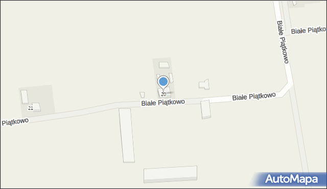 Białe Piątkowo, Białe Piątkowo, 20, mapa Białe Piątkowo