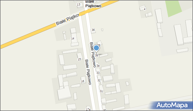 Białe Piątkowo, Białe Piątkowo, 34, mapa Białe Piątkowo