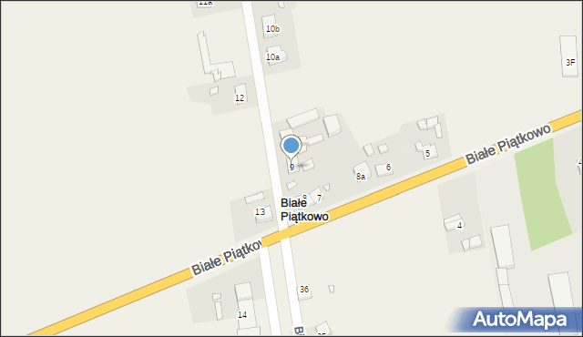 Białe Piątkowo, Białe Piątkowo, 9, mapa Białe Piątkowo