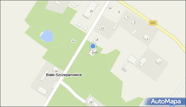 Białe-Szczepanowice, Białe-Szczepanowice, 17, mapa Białe-Szczepanowice