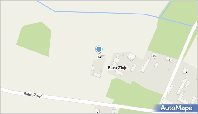 Białe-Zieje, Białe-Zieje, 14, mapa Białe-Zieje