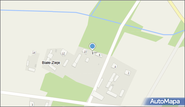 Białe-Zieje, Białe-Zieje, 8, mapa Białe-Zieje