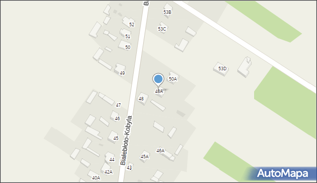 Białebłoto-Kobyla, Białebłoto-Kobyla, 48A, mapa Białebłoto-Kobyla