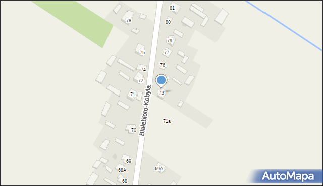 Białebłoto-Kobyla, Białebłoto-Kobyla, 73, mapa Białebłoto-Kobyla