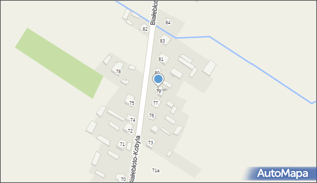 Białebłoto-Kobyla, Białebłoto-Kobyla, 79, mapa Białebłoto-Kobyla