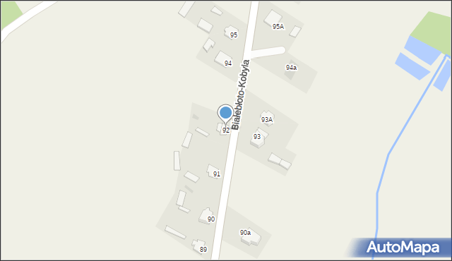 Białebłoto-Kobyla, Białebłoto-Kobyla, 92, mapa Białebłoto-Kobyla