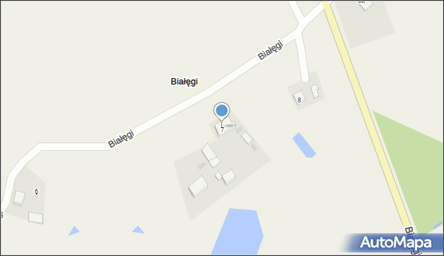 Białęgi, Białęgi, 7a, mapa Białęgi