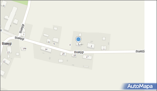 Białęgi, Białęgi, 3, mapa Białęgi
