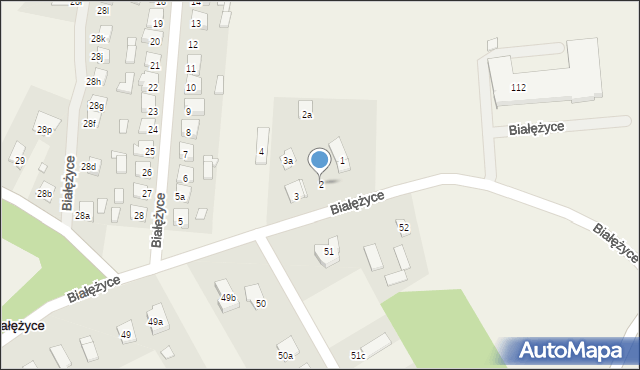 Białężyce, Białężyce, 2, mapa Białężyce