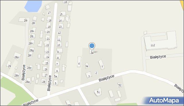 Białężyce, Białężyce, 2a, mapa Białężyce