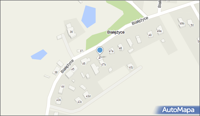 Białężyce, Białężyce, 47, mapa Białężyce