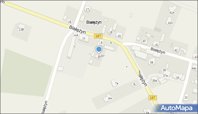 Białężyn, Białężyn, 10, mapa Białężyn
