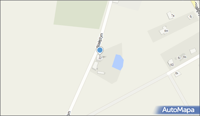 Białężyn, Białężyn, 12, mapa Białężyn