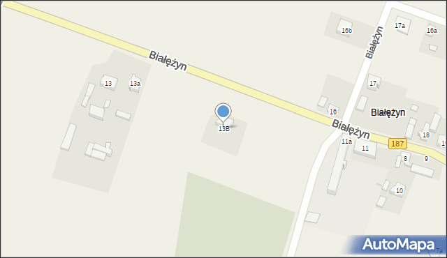 Białężyn, Białężyn, 13B, mapa Białężyn