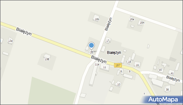 Białężyn, Białężyn, 16, mapa Białężyn