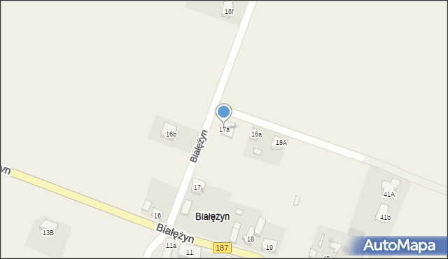 Białężyn, Białężyn, 17a, mapa Białężyn