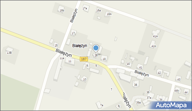 Białężyn, Białężyn, 18, mapa Białężyn