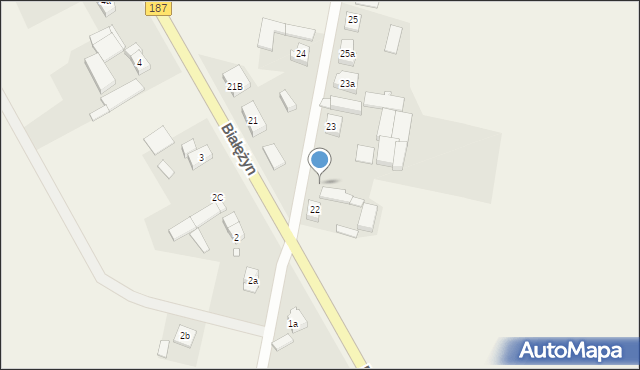 Białężyn, Białężyn, 22a, mapa Białężyn
