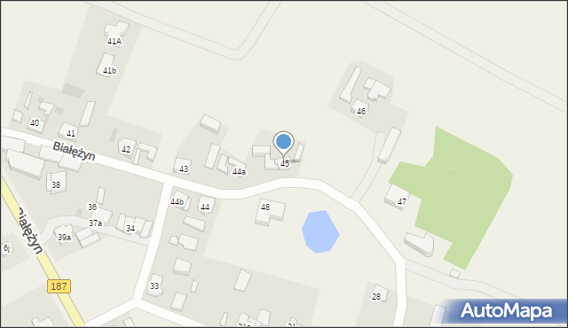 Białężyn, Białężyn, 45, mapa Białężyn