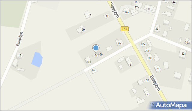 Białężyn, Białężyn, 6c, mapa Białężyn