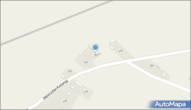 Białka, Białka, 101, mapa Białka