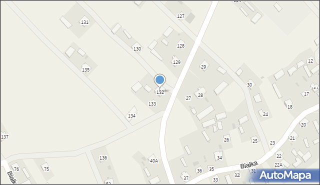 Białka, Białka, 132, mapa Białka