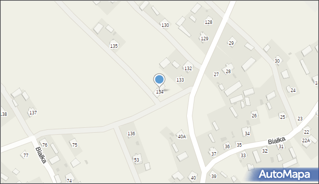Białka, Białka, 134, mapa Białka